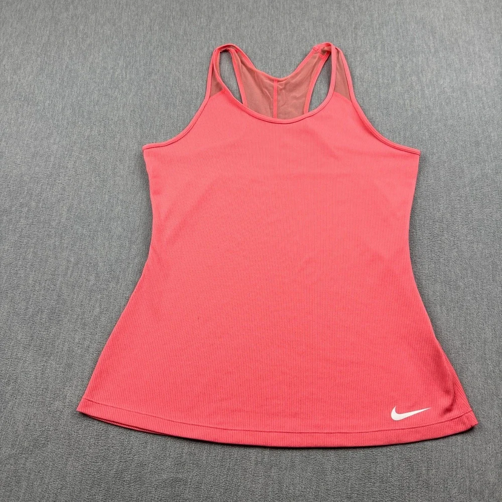 Nike Tank Top Womens Medium Pink Dri-Fit Athletic Workout Gym Yoga Training Run